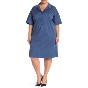 Lafayette 148 New York Blue Midi Dress